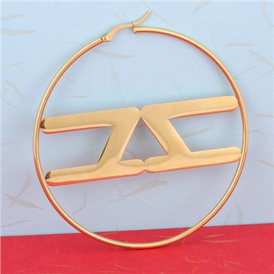 Katta zanglamaydigan po'latdan yasalgan halqali sirg'alar