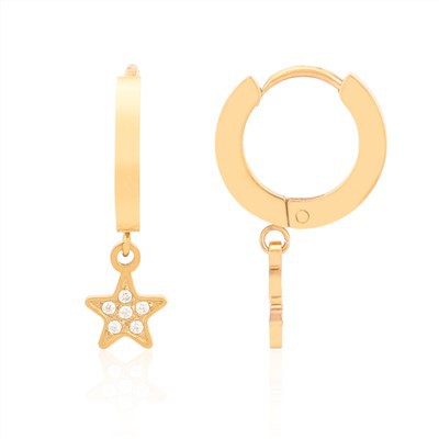 Yulduzli zanglamaydigan po'latdan yasalgan Huggie halqa