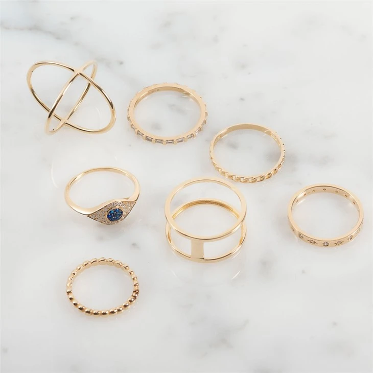 simple stainless steel rings