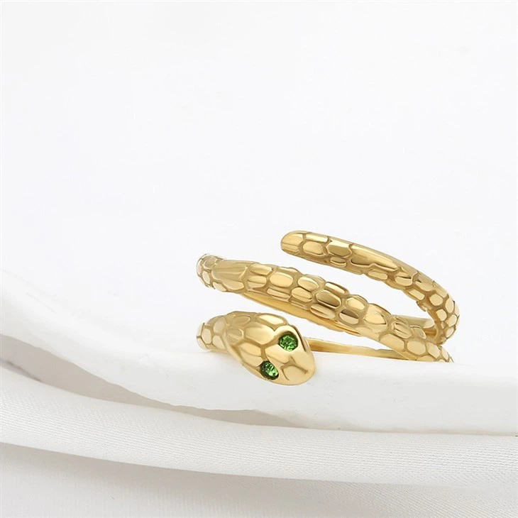 gold plated snake ring