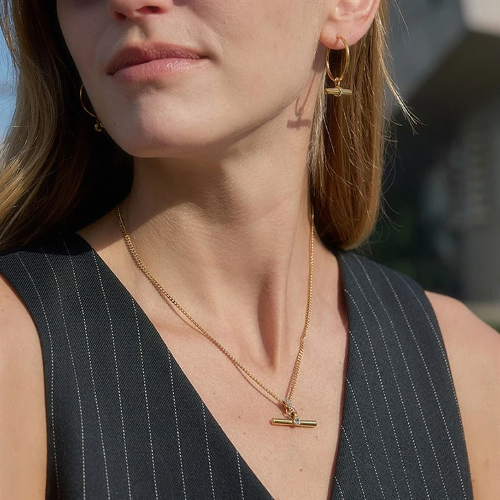 Dainty T Bar CZ marjonlari