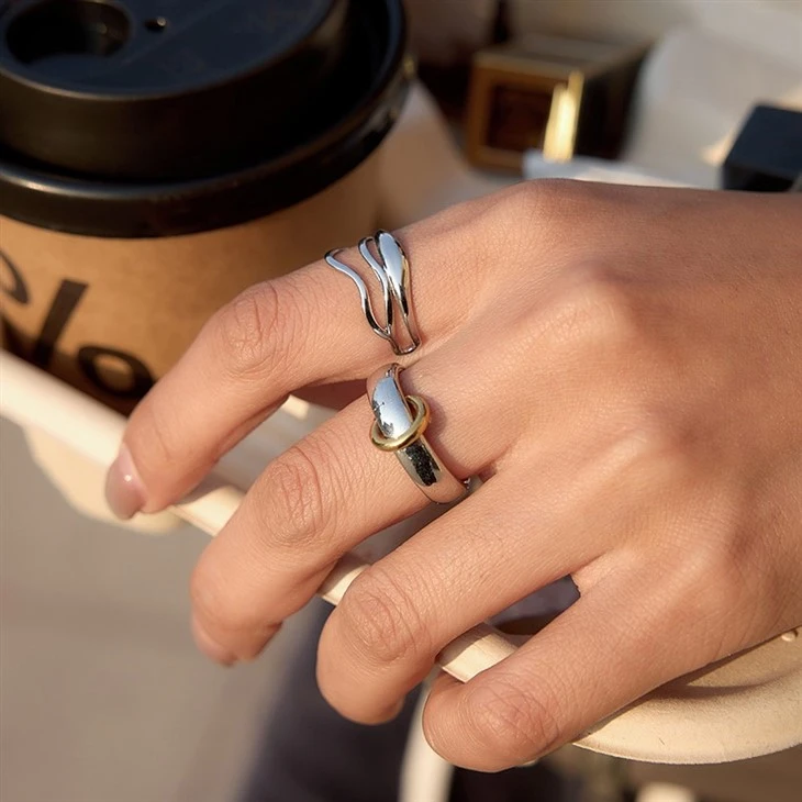 Geometric Layered Ring factory