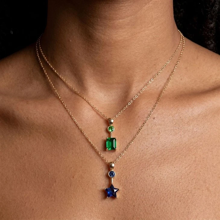 Multi Shape CZ Pendant Necklace suppliers