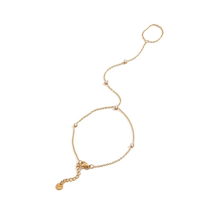 Zircon Linked Finger Bracelet suppliers